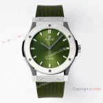 Swiss Luxury Hublot Classic Fusion 42mm Watch Titanium Olive Green Dial-Best Hublot Replica Watches